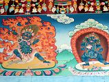 Pokhara Karma Dubgyu Chokhorling Monastery 12 Black Hayagriva and Black Jambhala Painting In The Main Prayer Hall